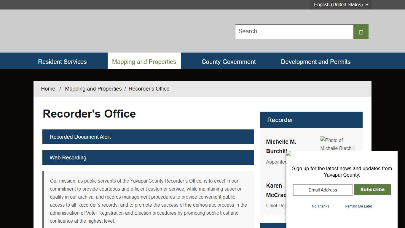 Recorder's Office - Yavapai, AZ